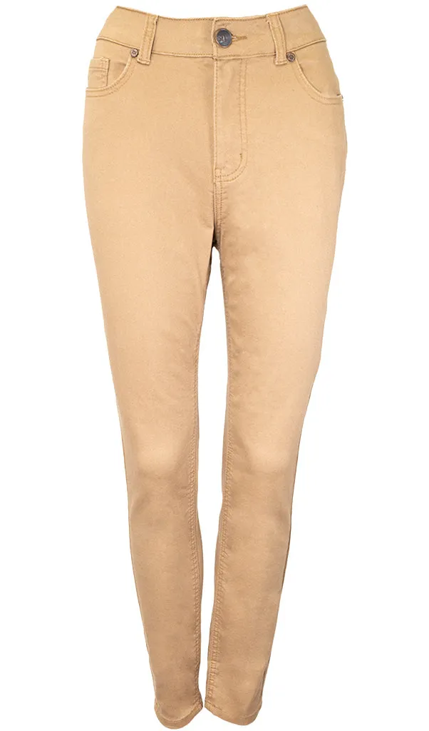 Blue Planet International V Effect Skinny Jean Caramel