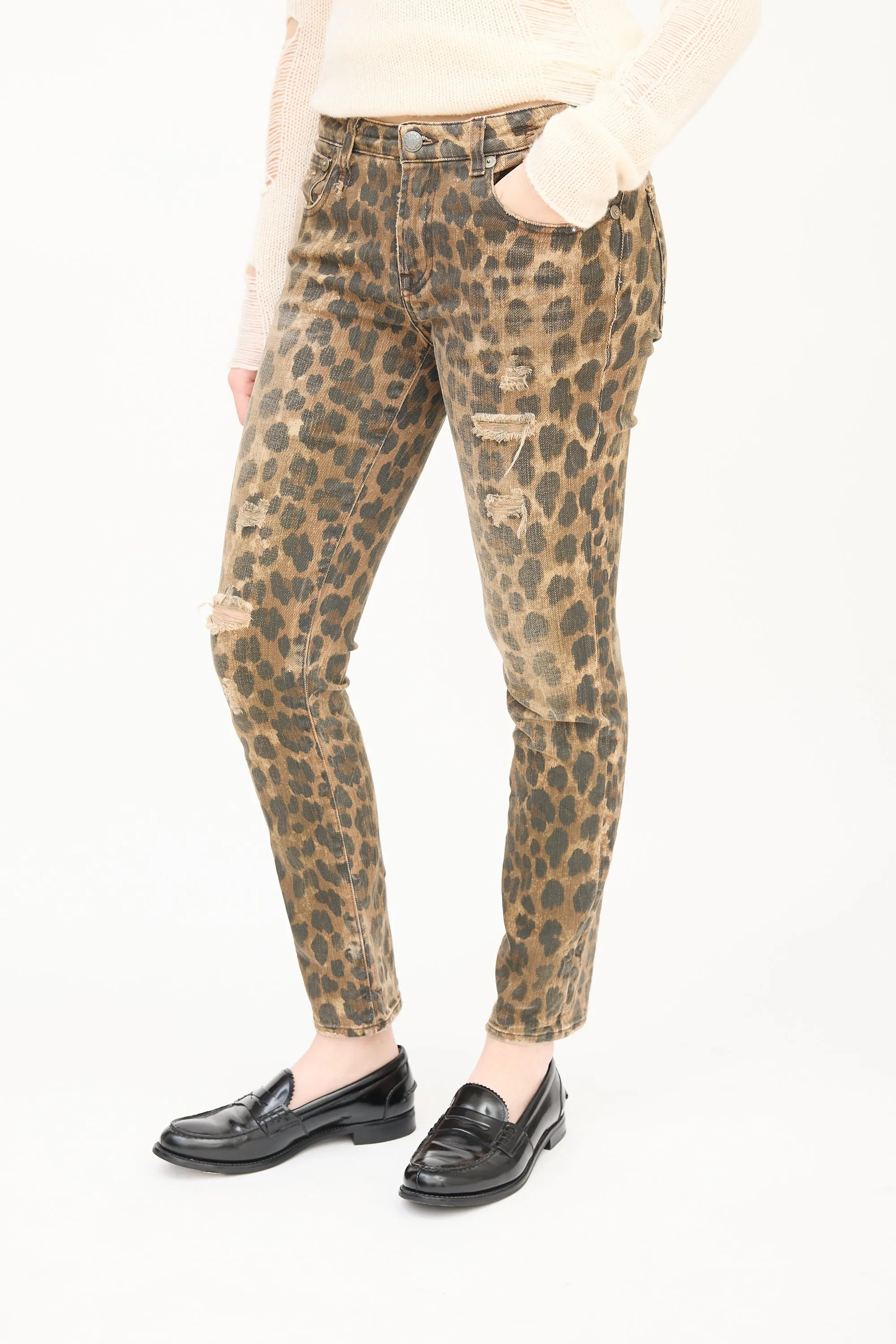 Brown & Black Printed Kate Skinny Jeans