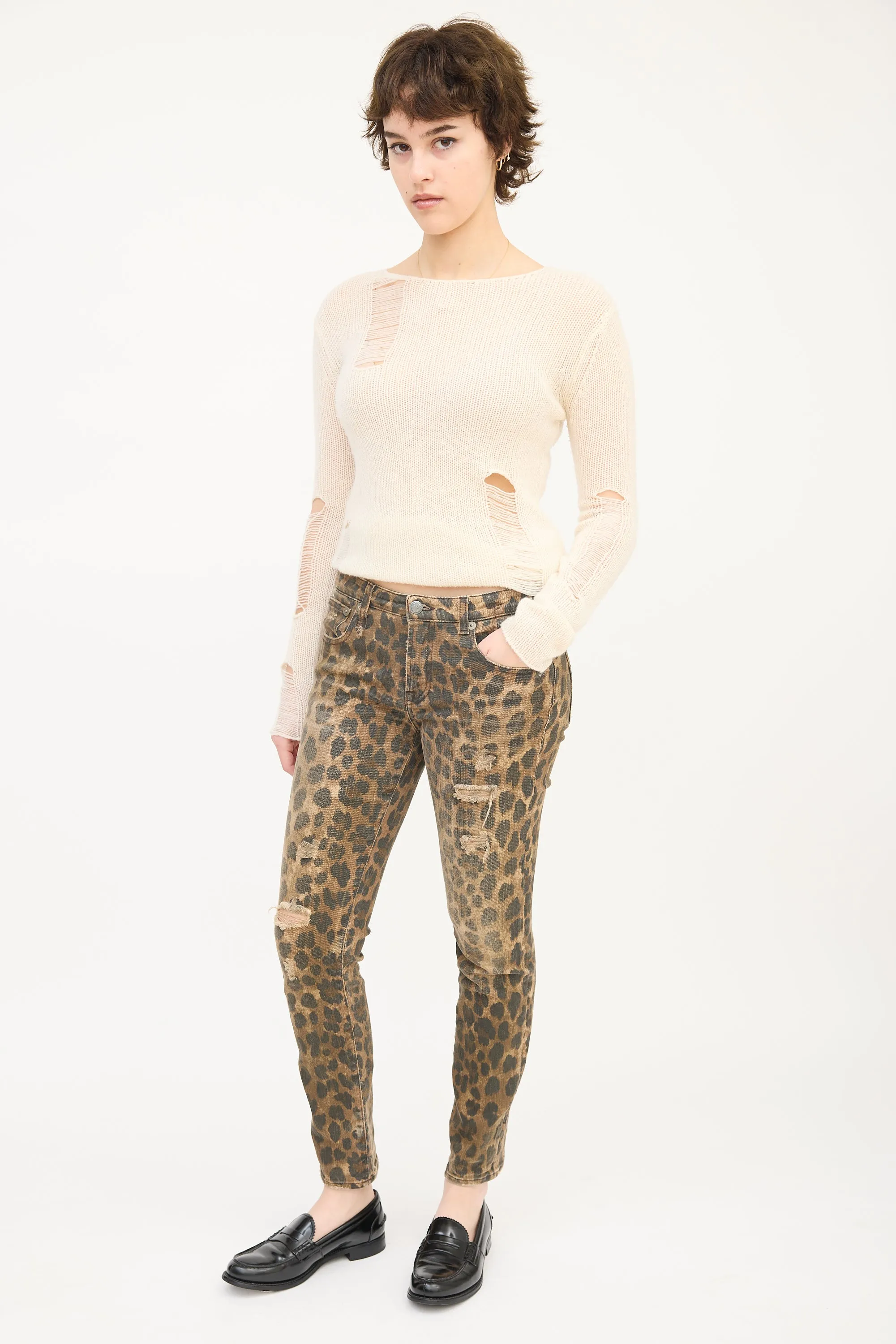 Brown & Black Printed Kate Skinny Jeans