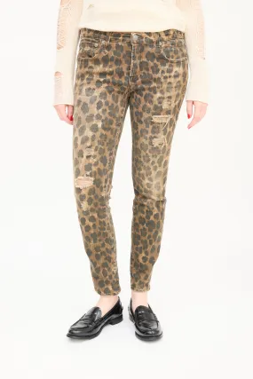 Brown & Black Printed Kate Skinny Jeans