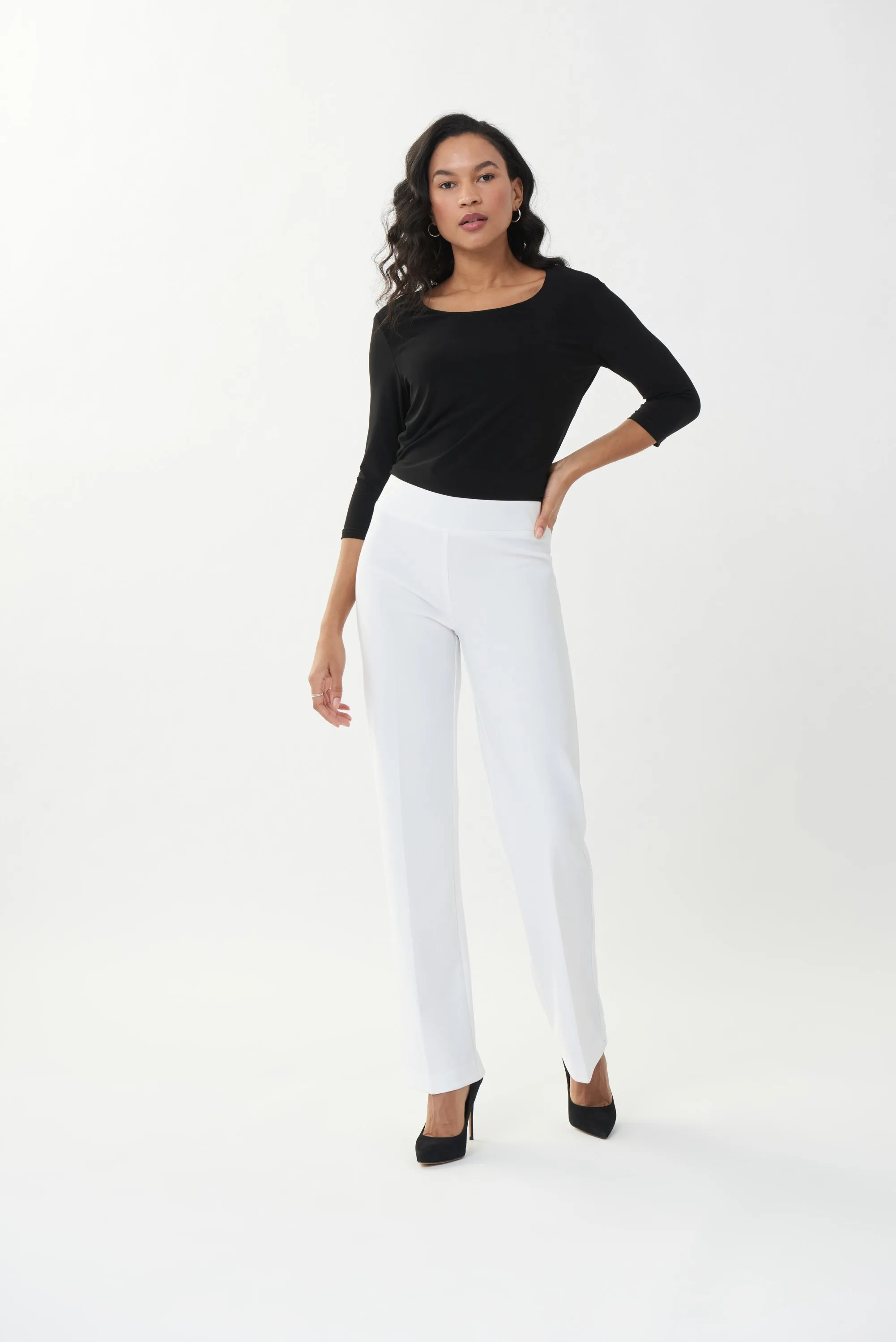 Classic Wide Leg Pant In Vanilla153088NOS