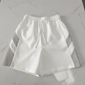 Clearance-Size M for Waist White and Gray Sport Shorts