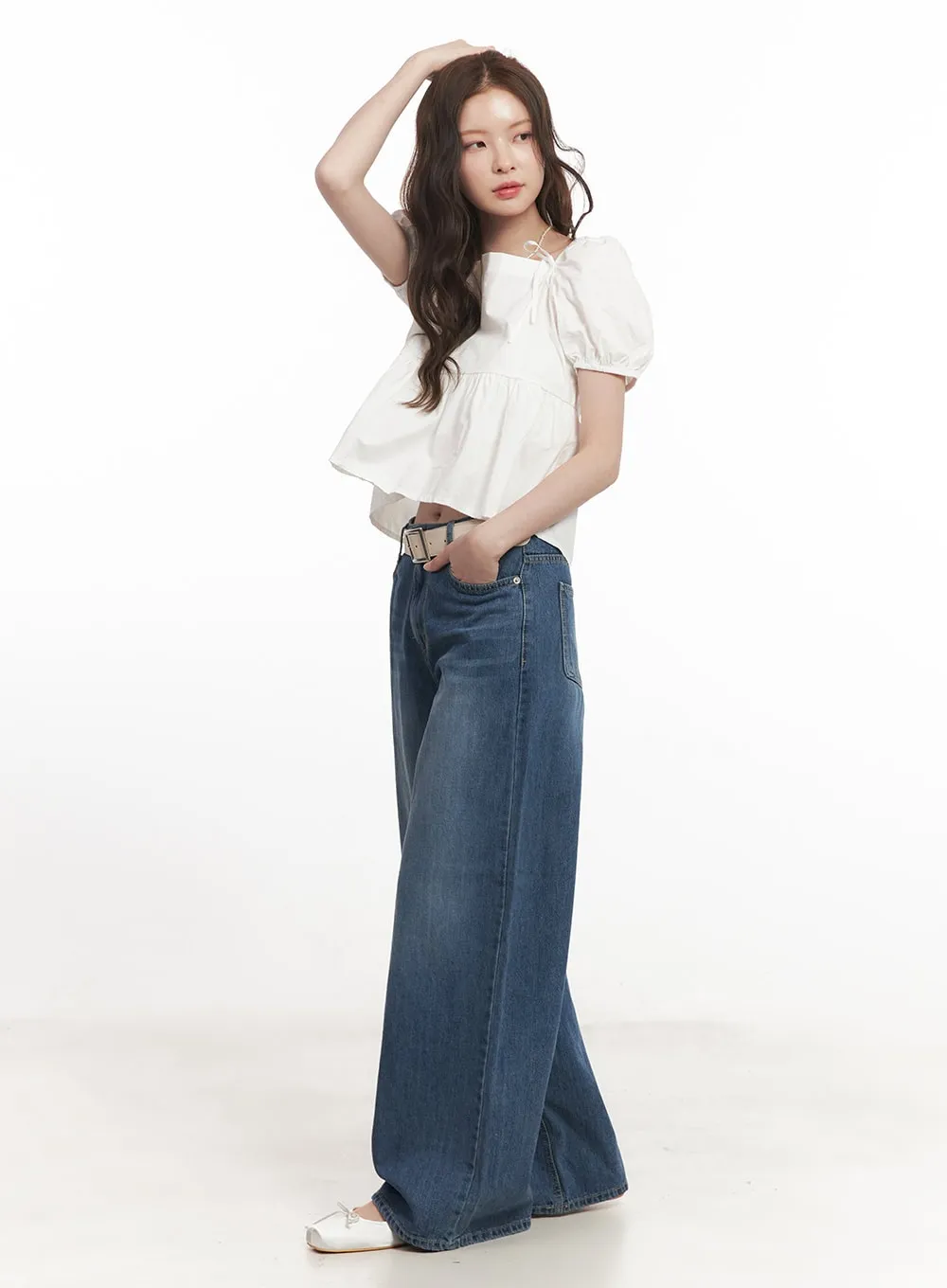 Daya Wide-Leg Bootcut Jeans CA501