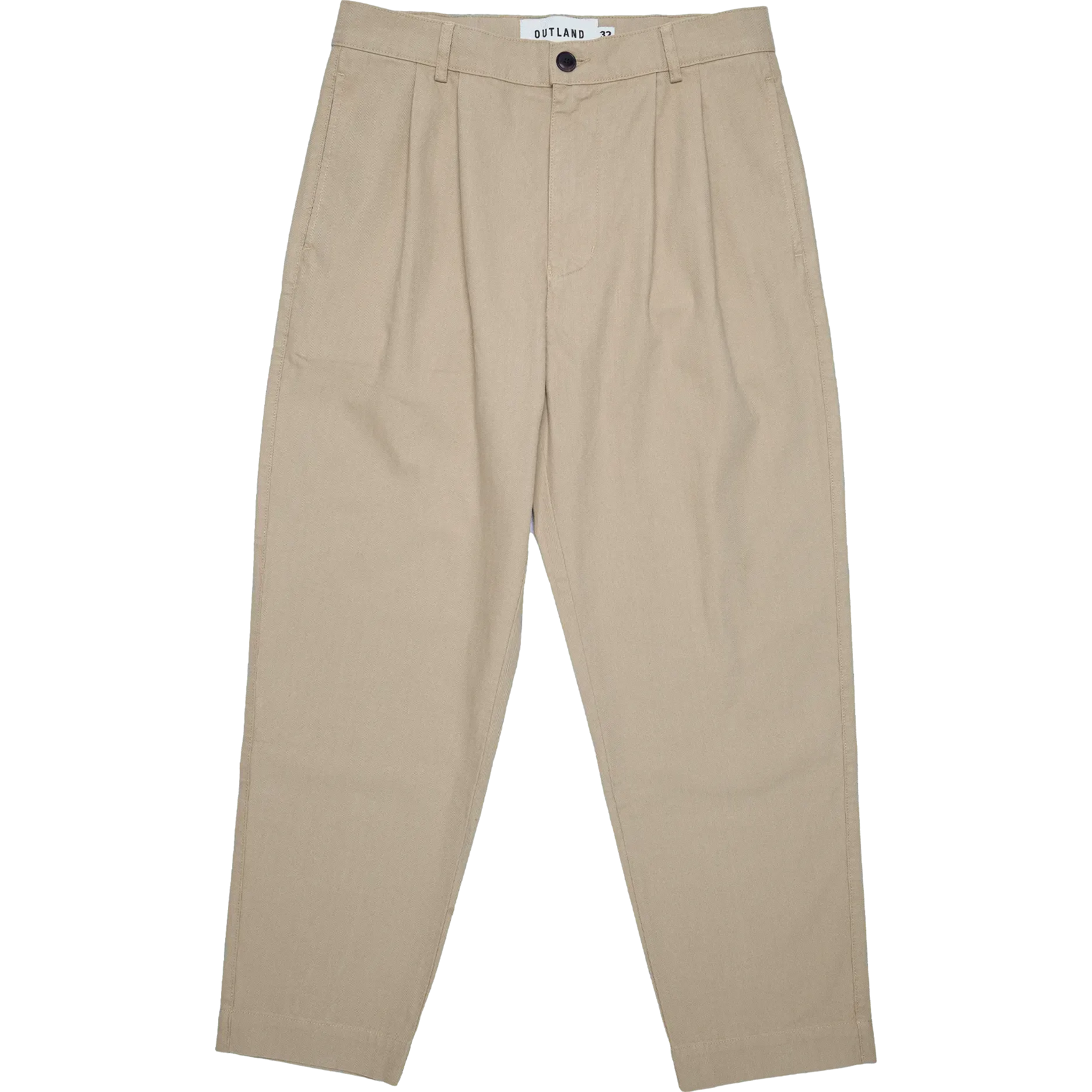 Double Pleat Pants - Light Beige