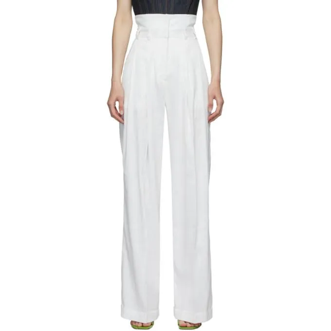 Eckhaus Latta White Double Trousers