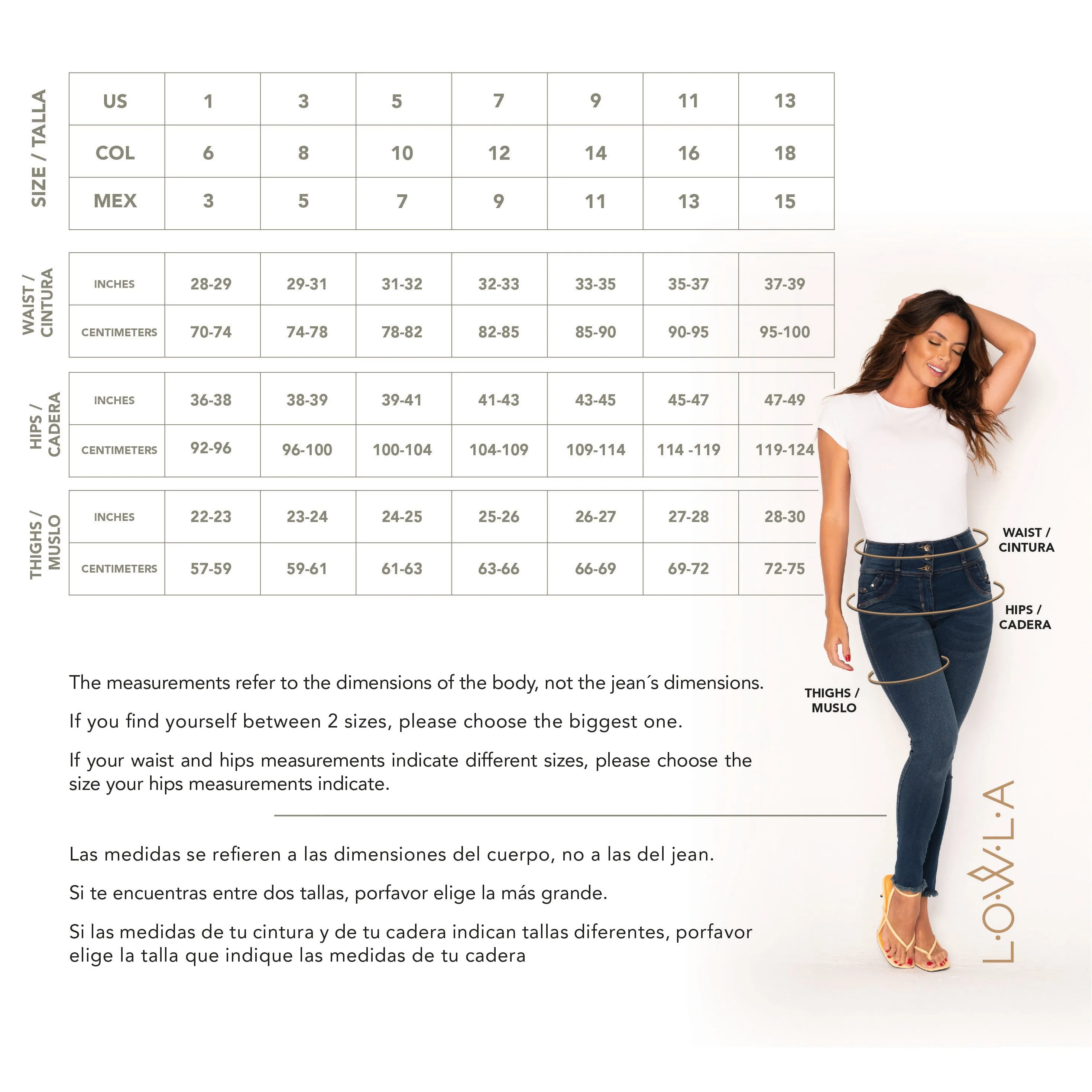 High Rise Wide Leg Bootcut Colombian Jeans with Removable Pads LOWLA 212726