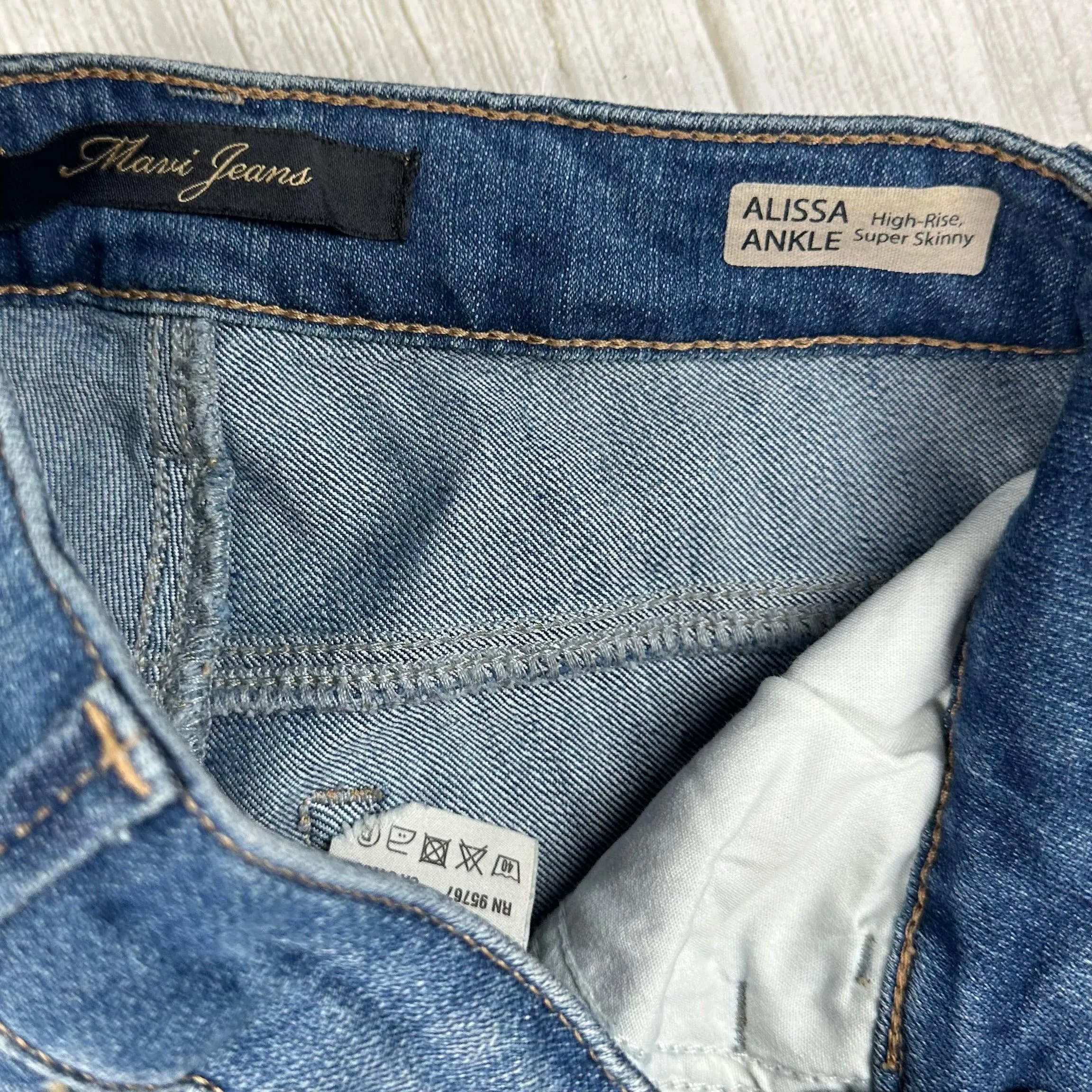 Mavi  'Alissa' Ladies High Rise Ankle Skinny Jeans -Size 24