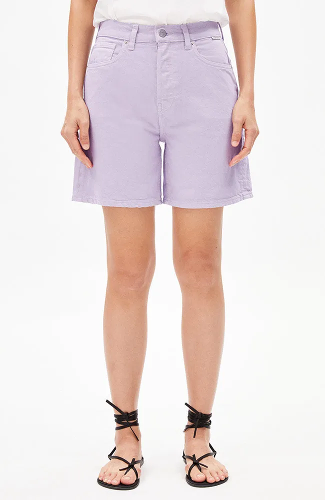 Sheaari denim shorts soft lilac