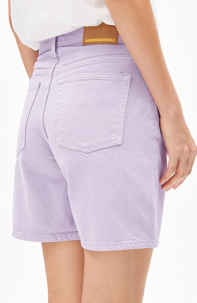 Sheaari denim shorts soft lilac