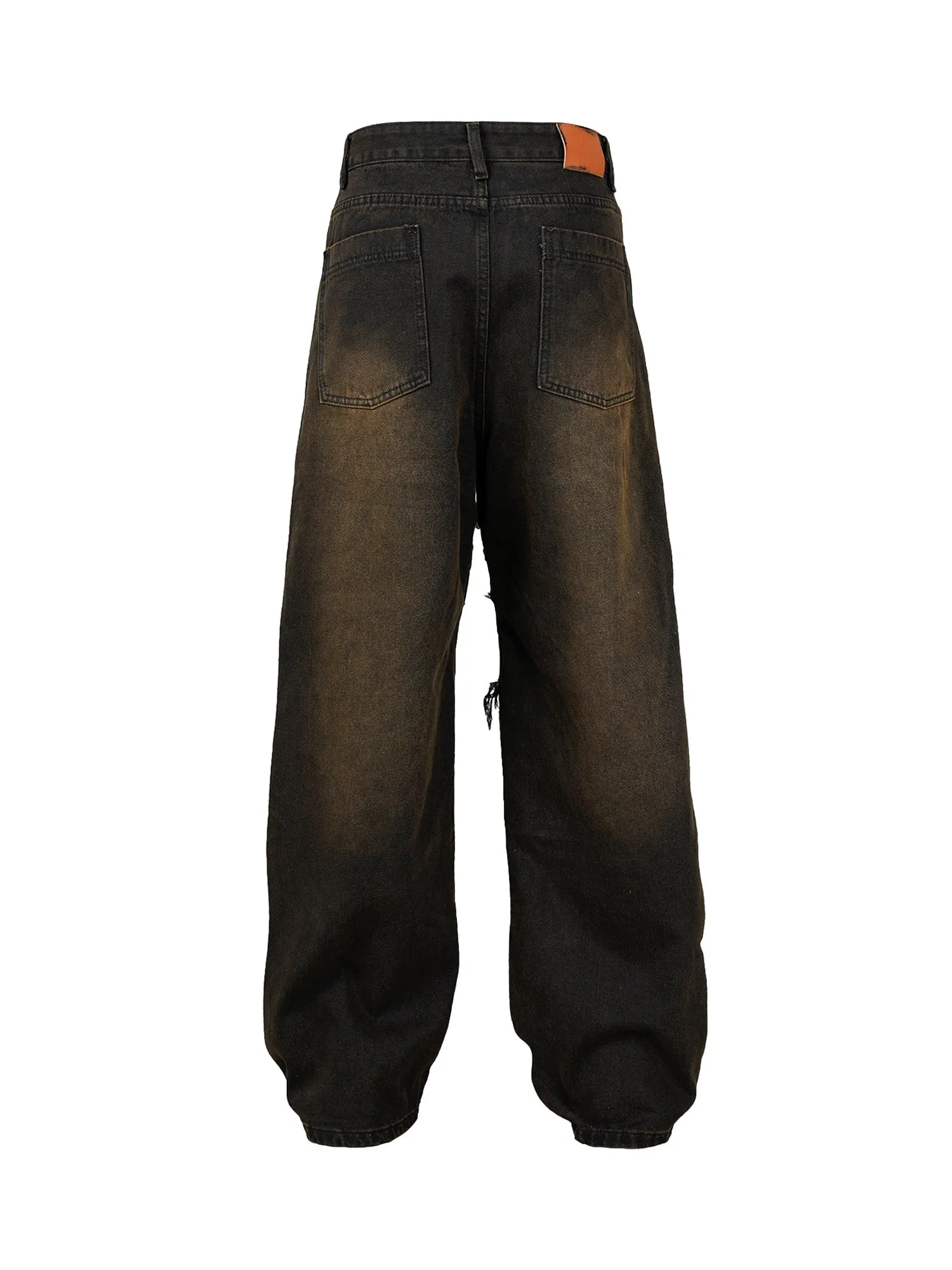 Sneakerhill Washed Distressed Baggy Jeans