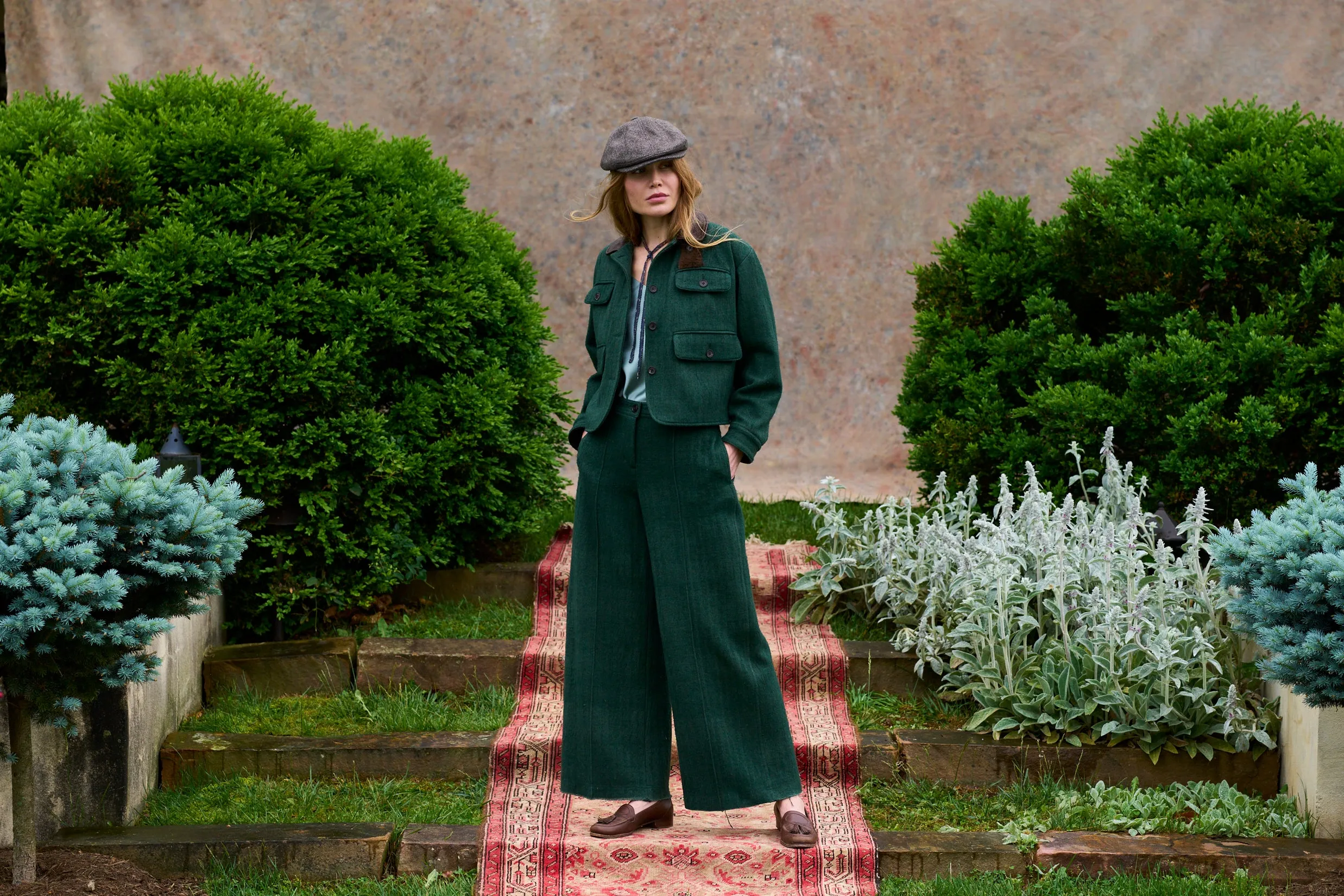 Wide Leg Trousers in Wool